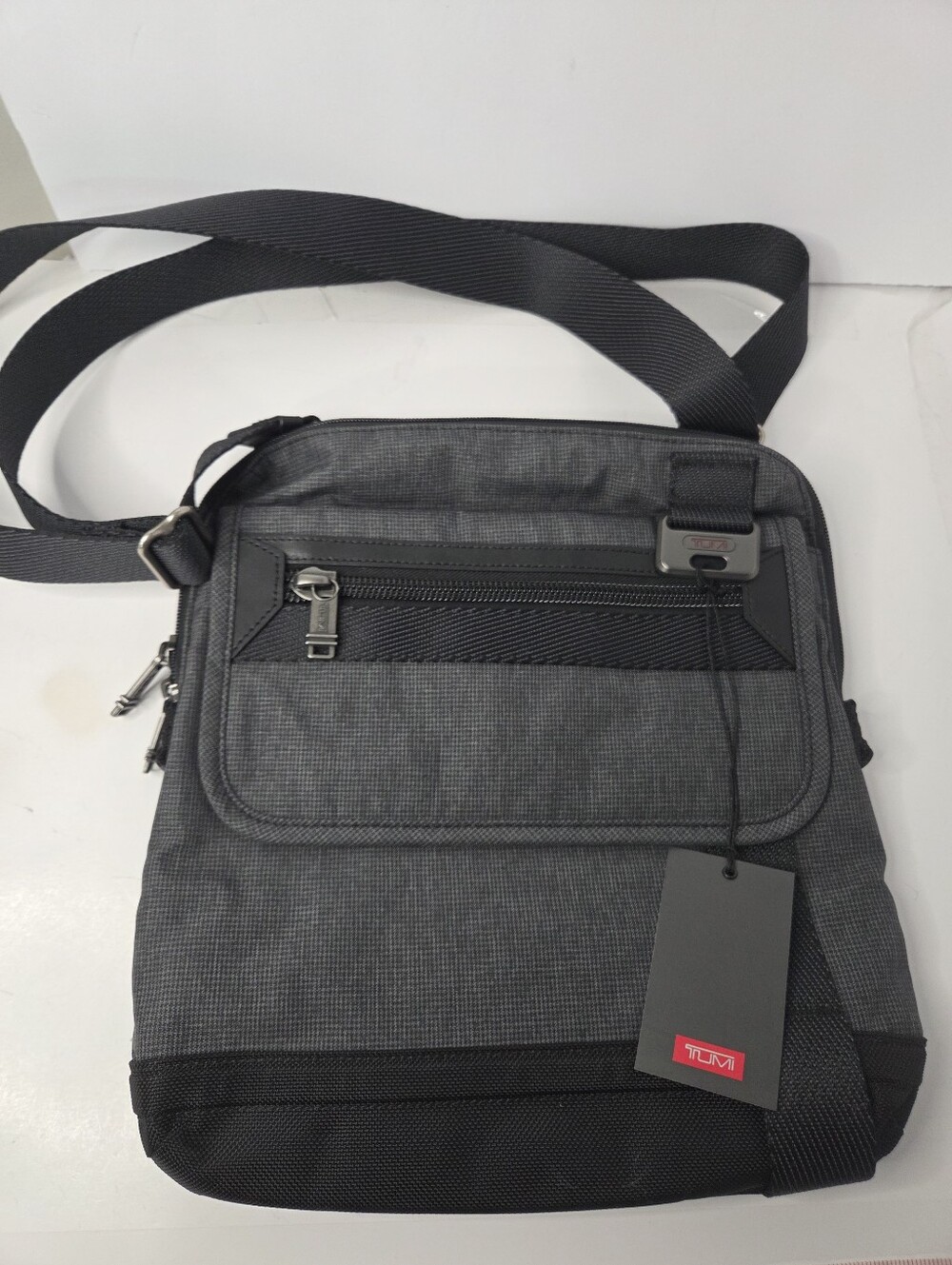 Tumi eastern zip top flap crossbody heather Grey Crossbody Messenger Bag for Men